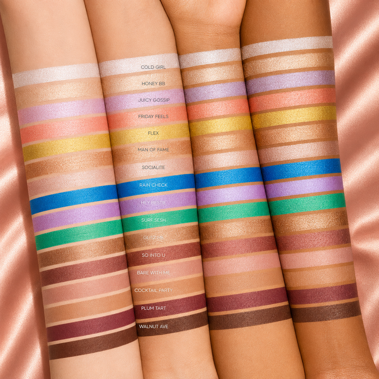Fard à paupières crème en stick longue tenue mat métallique chromé