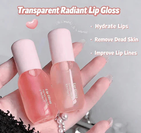 Moisturizing Lip Balm, 2 Counts/Set Hydrating Glossy Lip Glaze Stick Plumping Lip Oil for Women