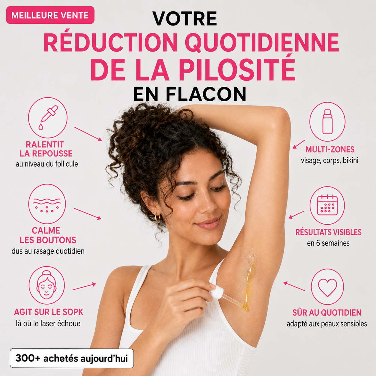 Huile anti-repousse des poils