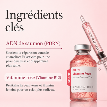 Ampoule coréenne PDRN aux vitamines booster d’éclat