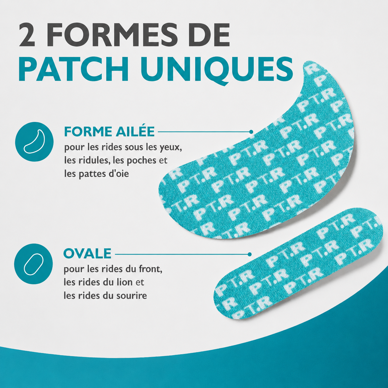 Bande visage et contour des yeux infusée aux peptides