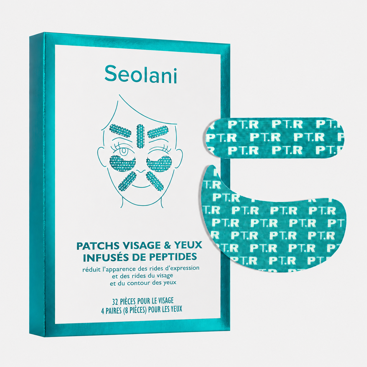Bande visage et contour des yeux infusée aux peptides