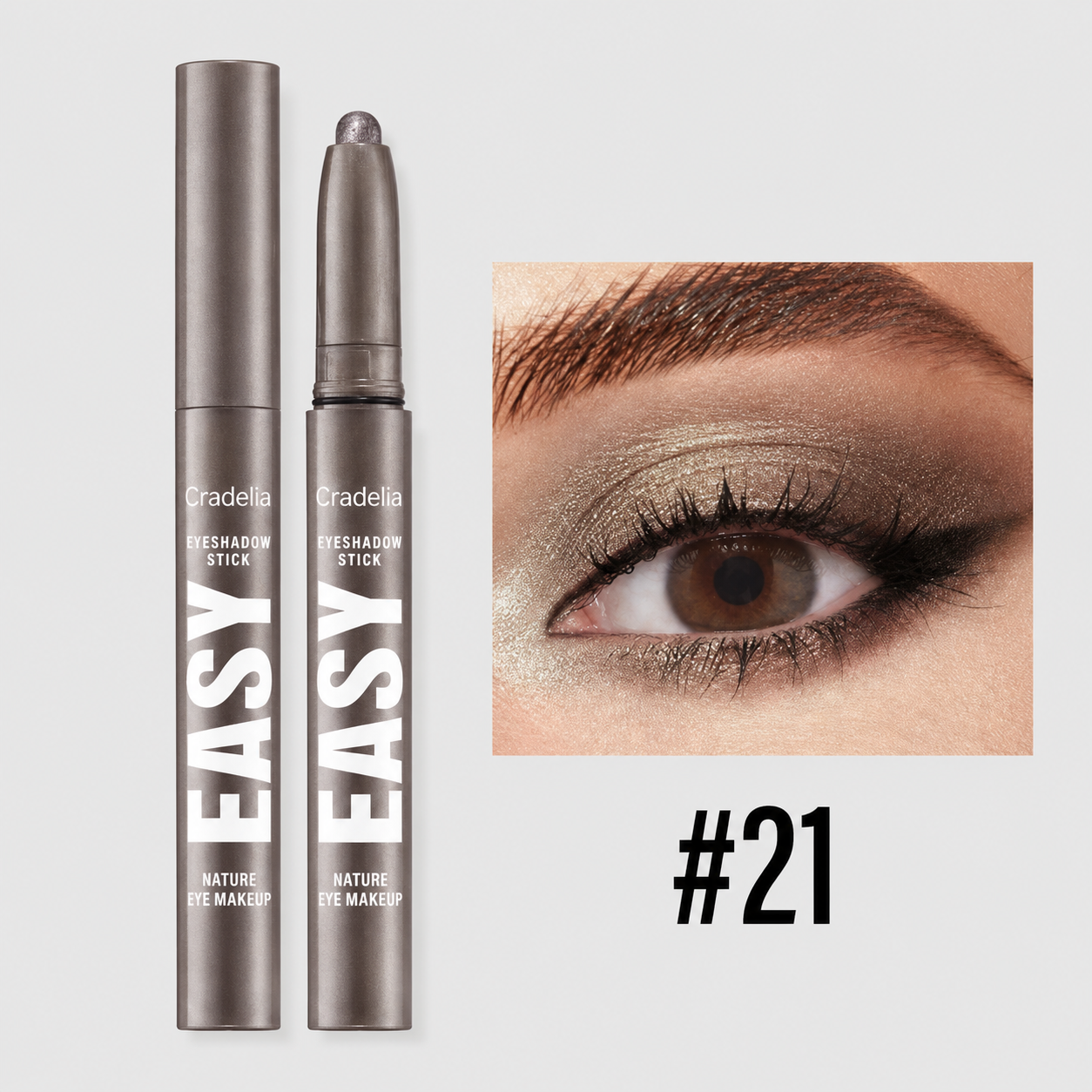 Creamy Eyeshadow Stick Long Wear Matte Metallic Chrome