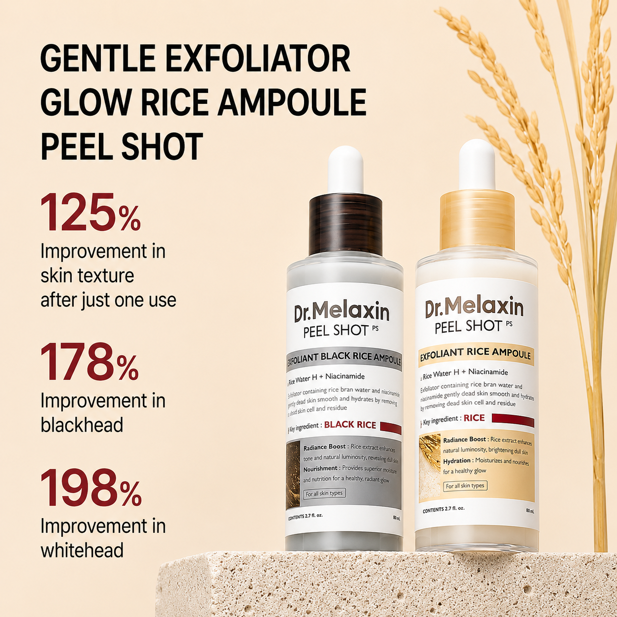 Peel Shot Glow Rice Ampoule Duo
