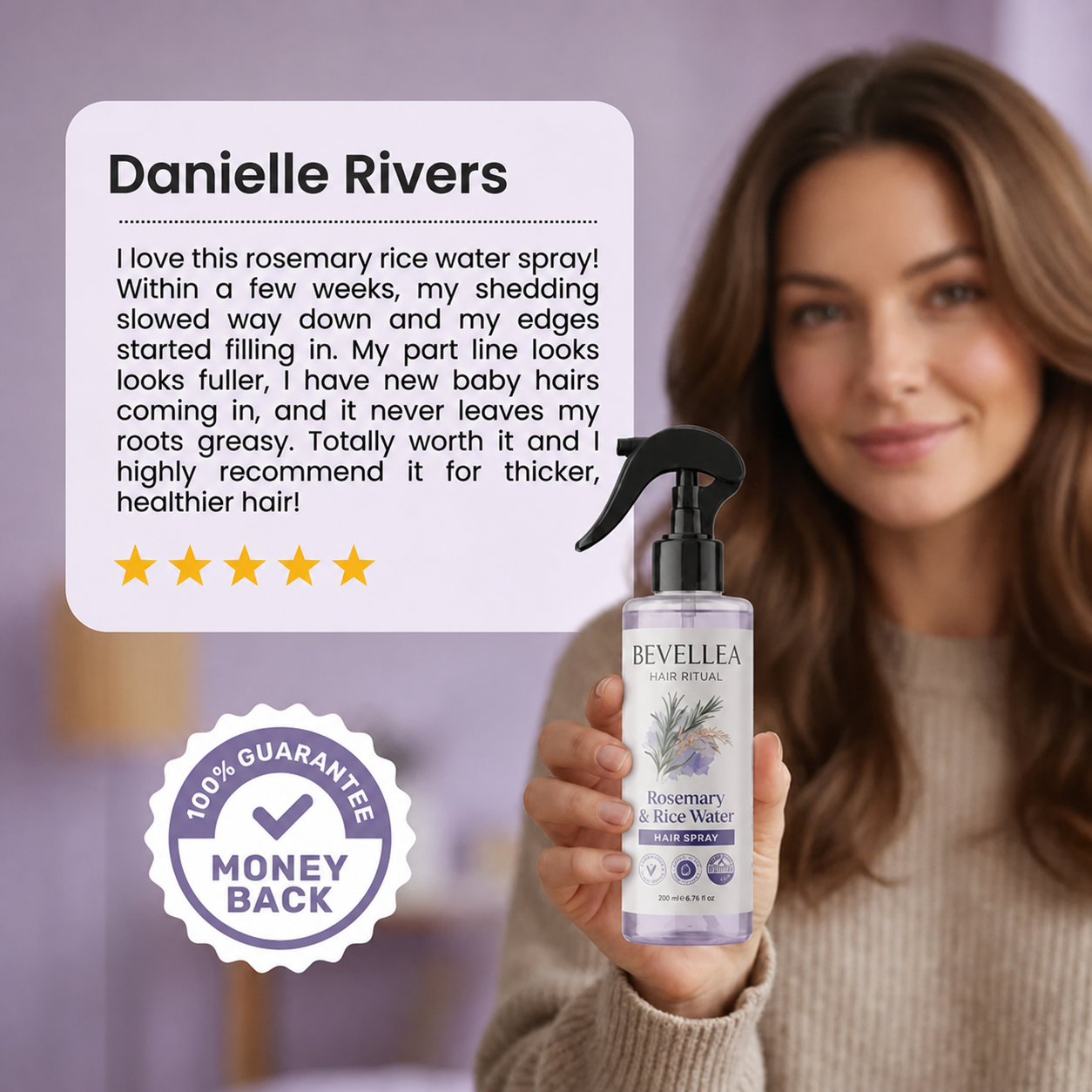 Rosemary + Rice Water Spray