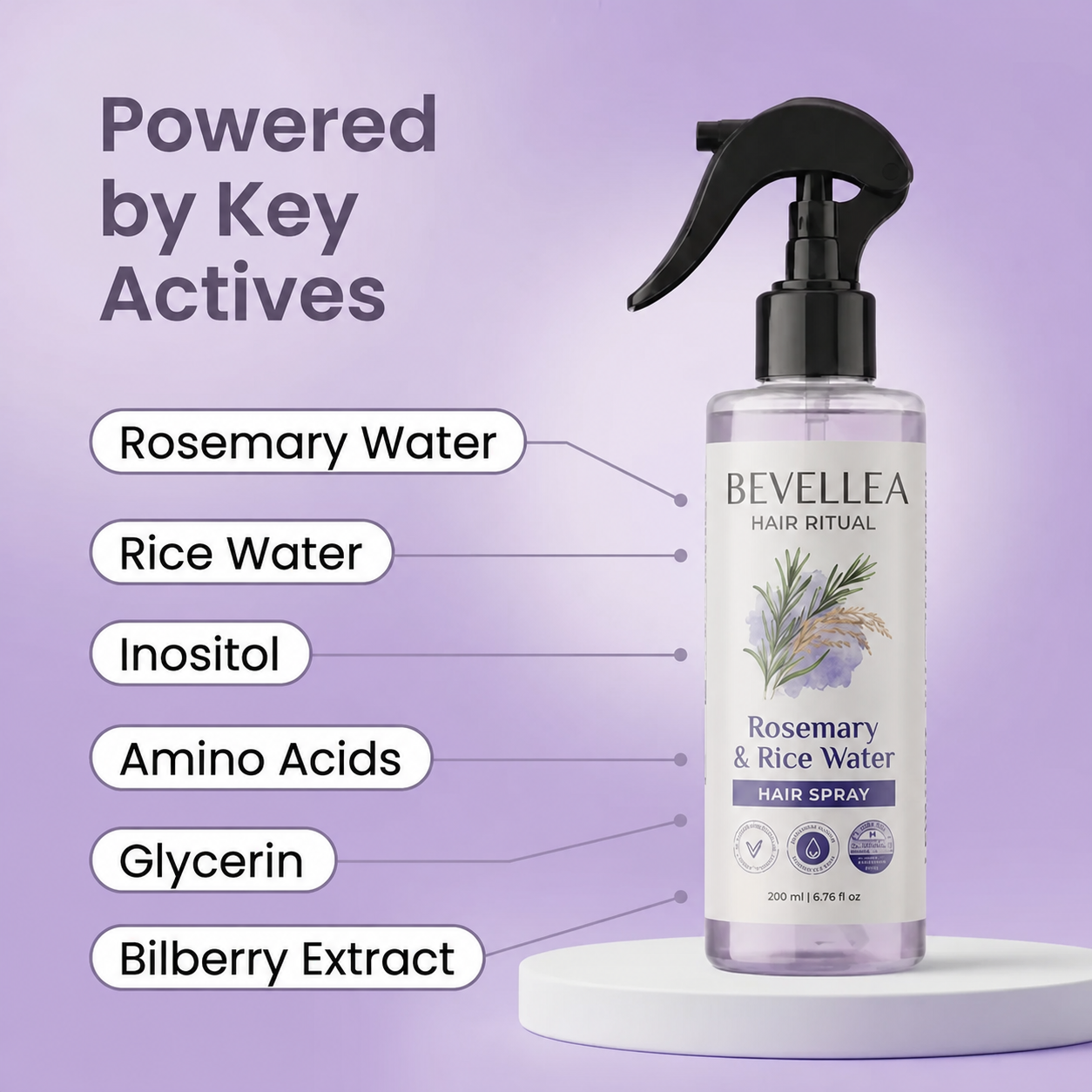 Rosemary + Rice Water Spray