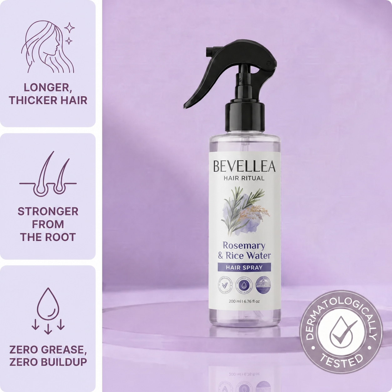 Rosemary + Rice Water Spray